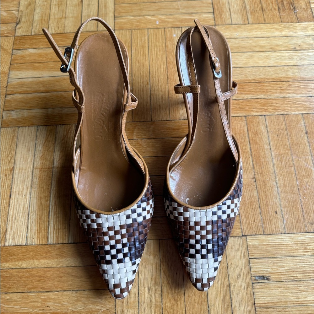 Vintage Ferragamo sling-backs